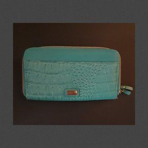Ladie's Faux Alligator Print Turquoise Wallet, Ladie's Accessories, Wallet